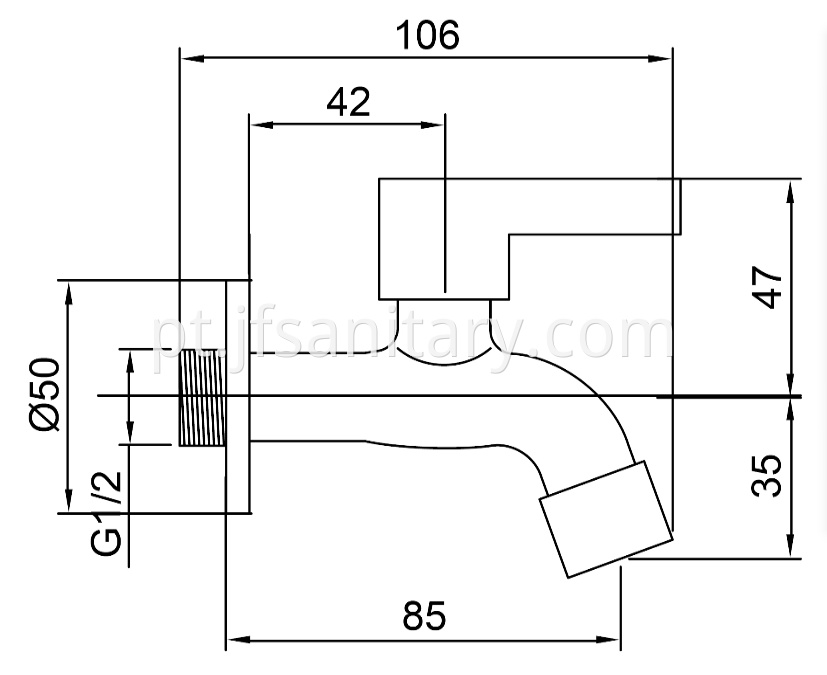 Size Of Cold Water Wall Tap